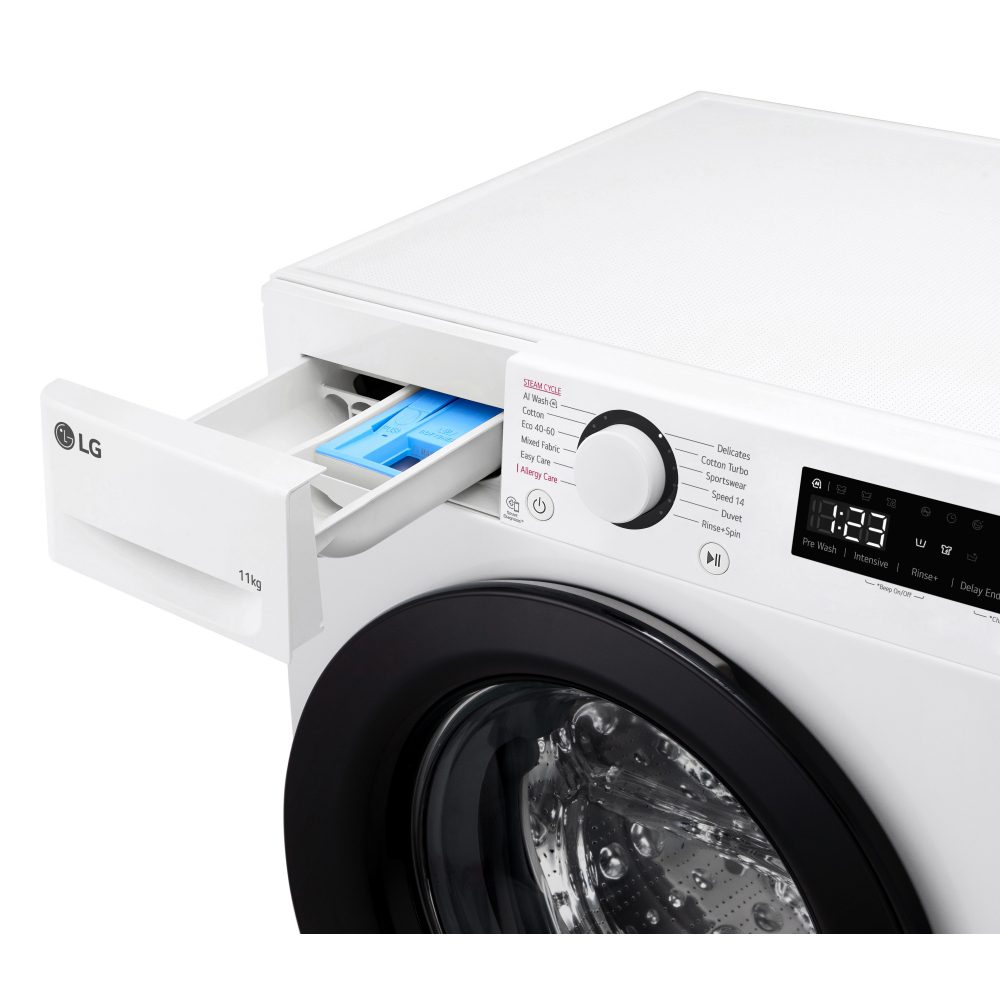 LG Series 4 AI Direct Drive 11kg Washing Machine F4Y511WBLN1 - White LG Series 4 AI Direct Drive 11kg Washing Machine F4Y511WBLN1 - White