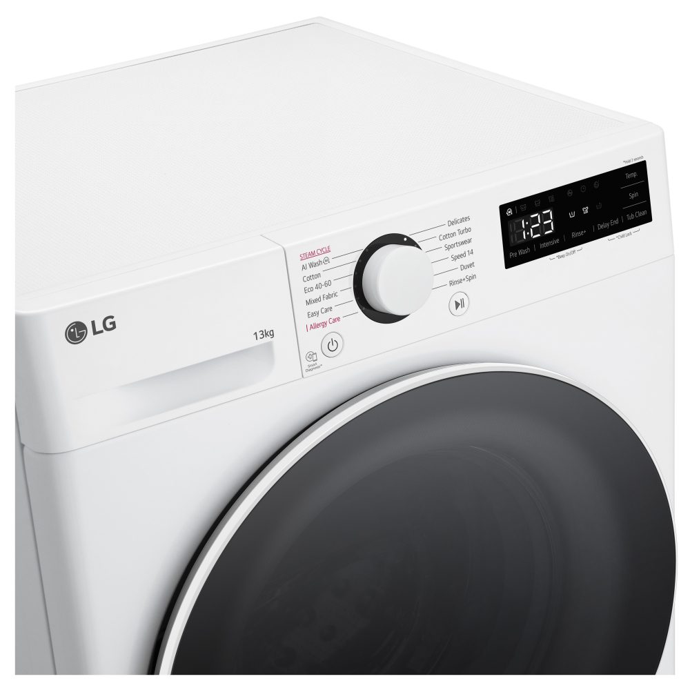 LG Series 4 AI Direct Drive 13kg Washing Machine F4Y513WWLN1 - White LG Series 4 AI Direct Drive 13kg Washing Machine F4Y513WWLN1 - White
