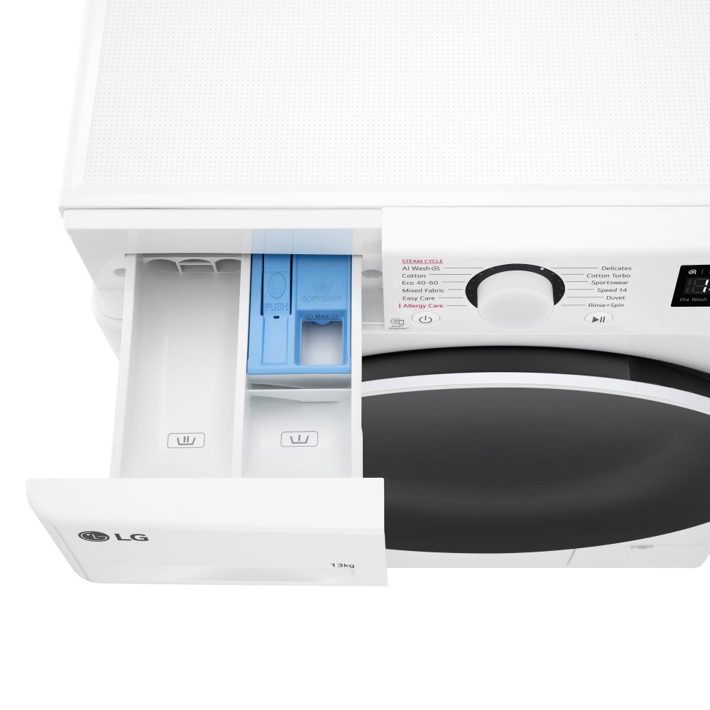 LG Series 4 AI Direct Drive 13kg Washing Machine F4Y513WWLN1 - White LG Series 4 AI Direct Drive 13kg Washing Machine F4Y513WWLN1 - White