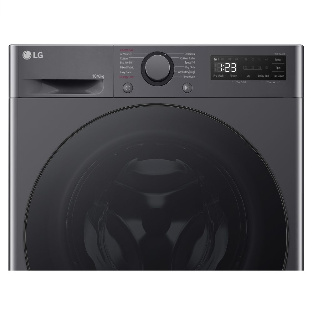 LG Series 4 AI Direct Drive 10kg Washer Dryer FWY606GBLN1 - Slate Grey LG Series 4 AI Direct Drive 10kg Washer Dryer FWY606GBLN1 - Slate Grey