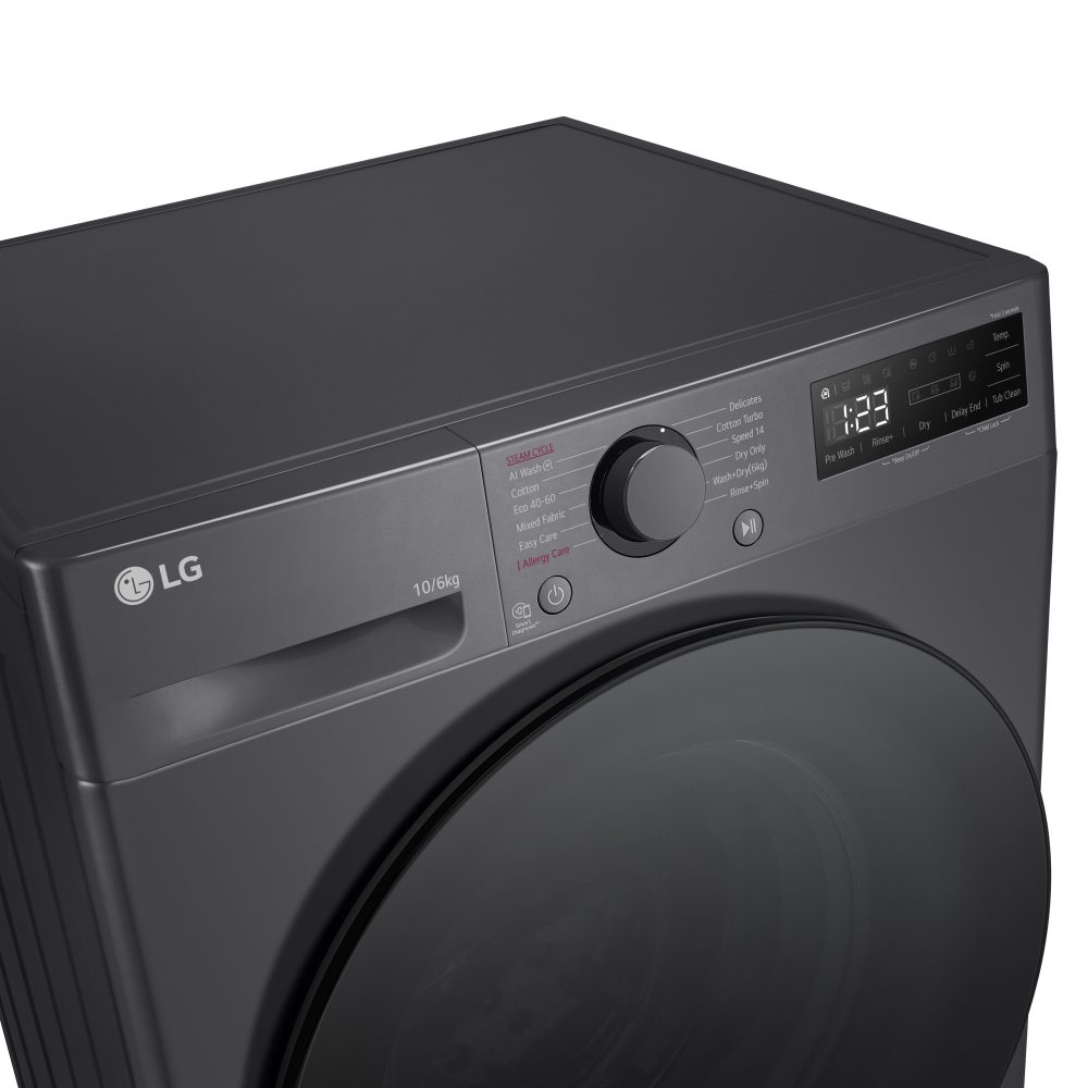 LG Series 4 AI Direct Drive 10kg Washer Dryer FWY606GBLN1 - Slate Grey LG Series 4 AI Direct Drive 10kg Washer Dryer FWY606GBLN1 - Slate Grey