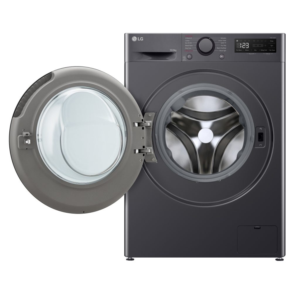 LG Series 4 AI Direct Drive 10kg Washer Dryer FWY606GBLN1 - Slate Grey LG Series 4 AI Direct Drive 10kg Washer Dryer FWY606GBLN1 - Slate Grey