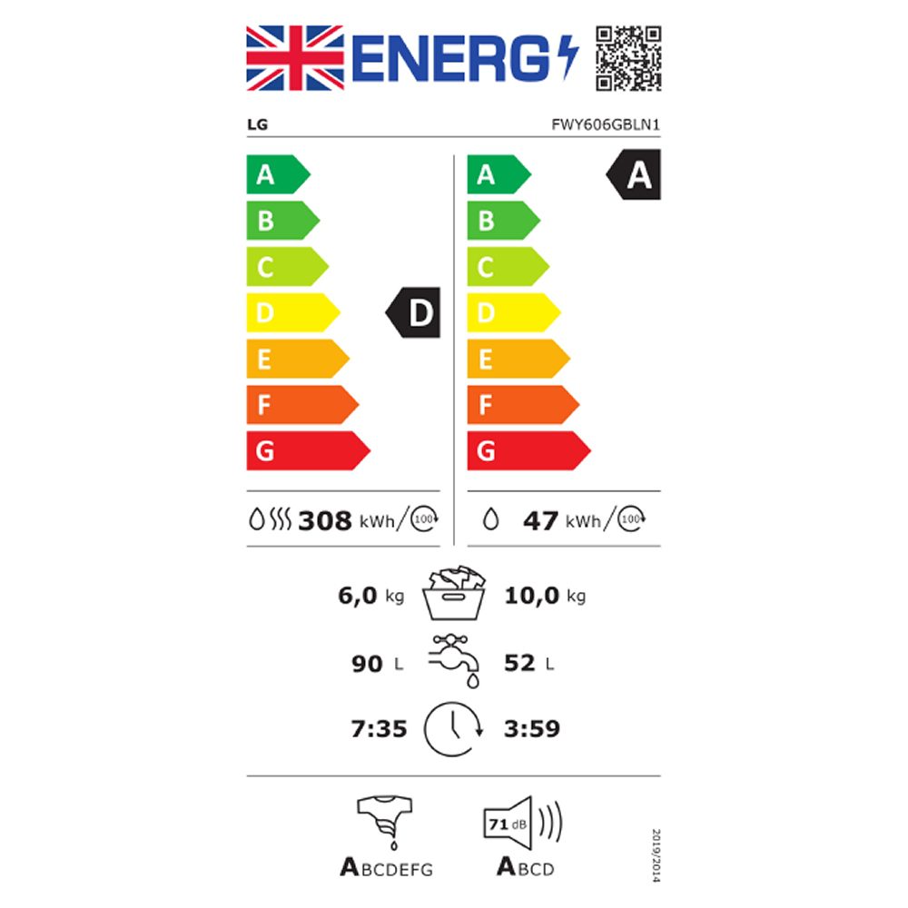 LG Series 4 AI Direct Drive 10kg Washer Dryer FWY606GBLN1 - Slate Grey LG Series 4 AI Direct Drive 10kg Washer Dryer FWY606GBLN1 - Slate Grey