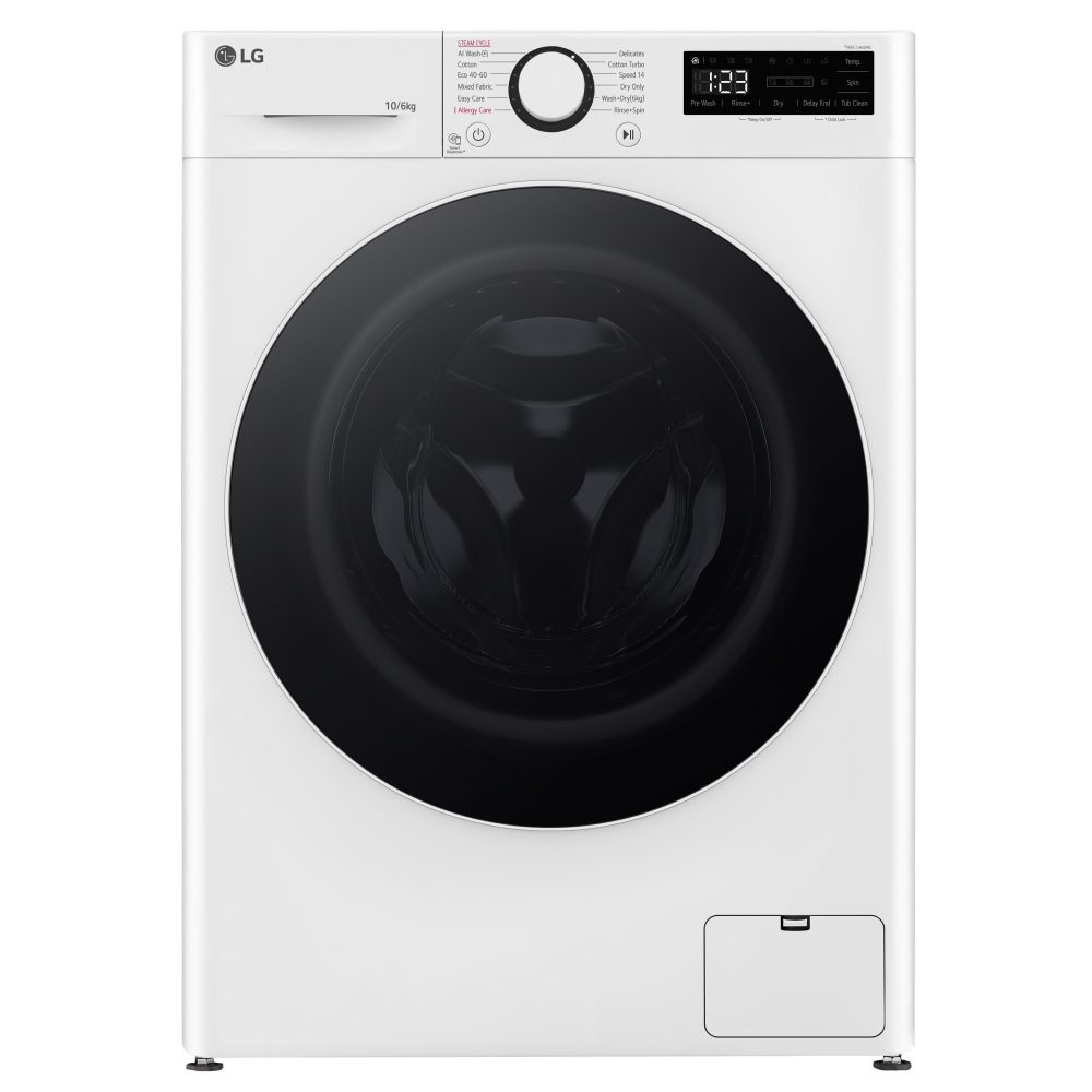 LG  10kg/6kg TurboWash Steam Washer Dryer FWY606WWLN1 - White