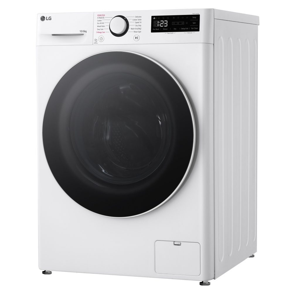 LG 10kg/6kg TurboWash Steam Washer Dryer FWY606WWLN1 - White LG 10kg/6kg TurboWash Steam Washer Dryer FWY606WWLN1 - White
