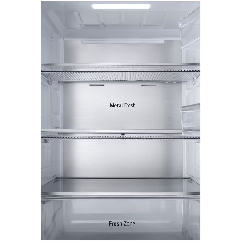 LG 60cm Instaview Frost Free Fridge Freezer GBG7190CEV - Black Steel LG 60cm Instaview Frost Free Fridge Freezer GBG7190CEV - Black Steel