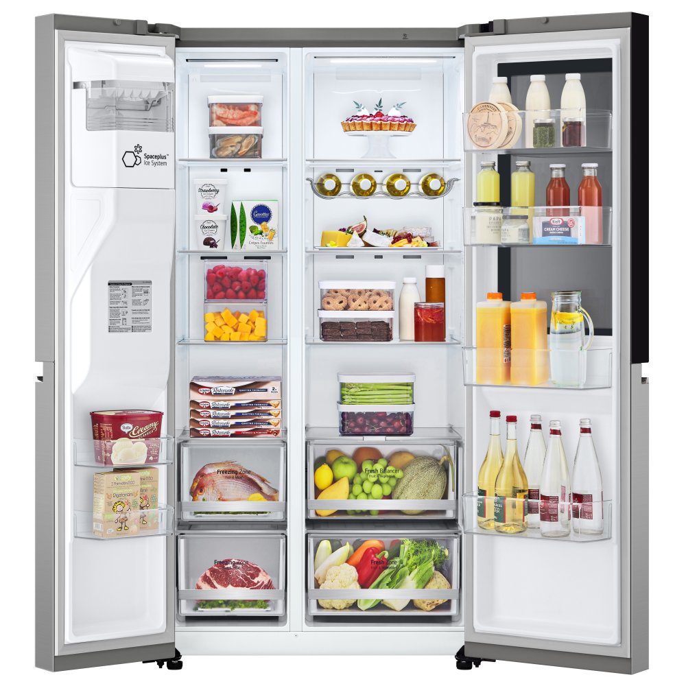 LG Instaview American Fridge Freezer With Ice & Water GSGV80PYLL - Silver LG Instaview American Fridge Freezer With Ice & Water GSGV80PYLL - Silver