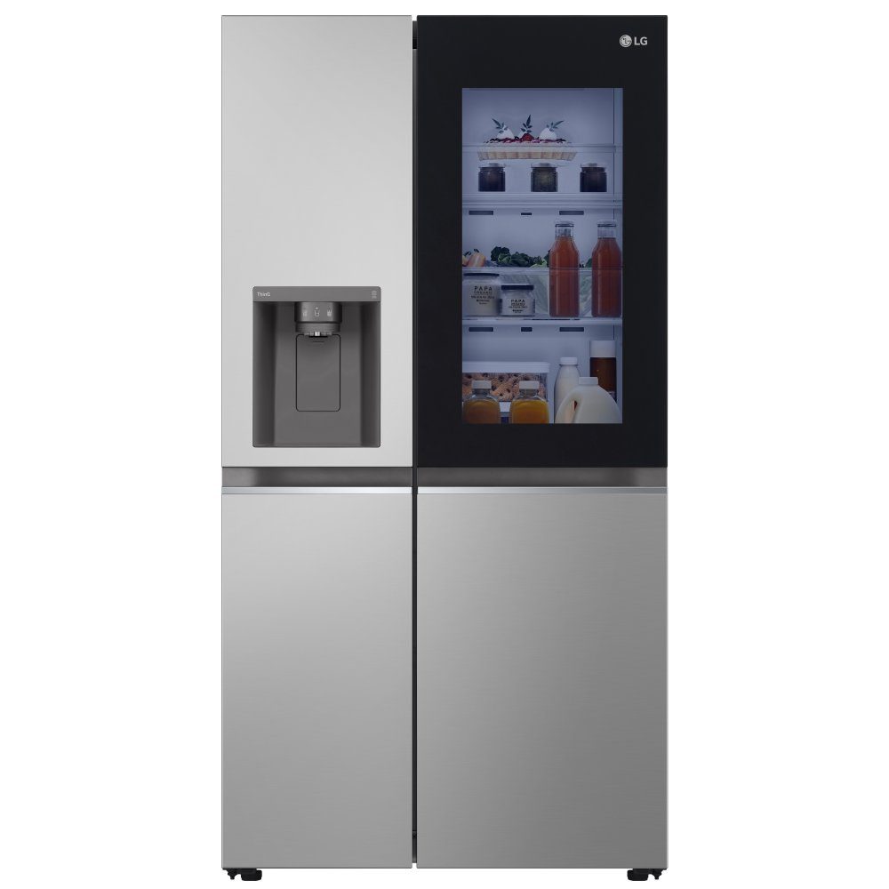 LG  Instaview American Fridge Freezer With Ice & Water GSGV80PYLL - Silver