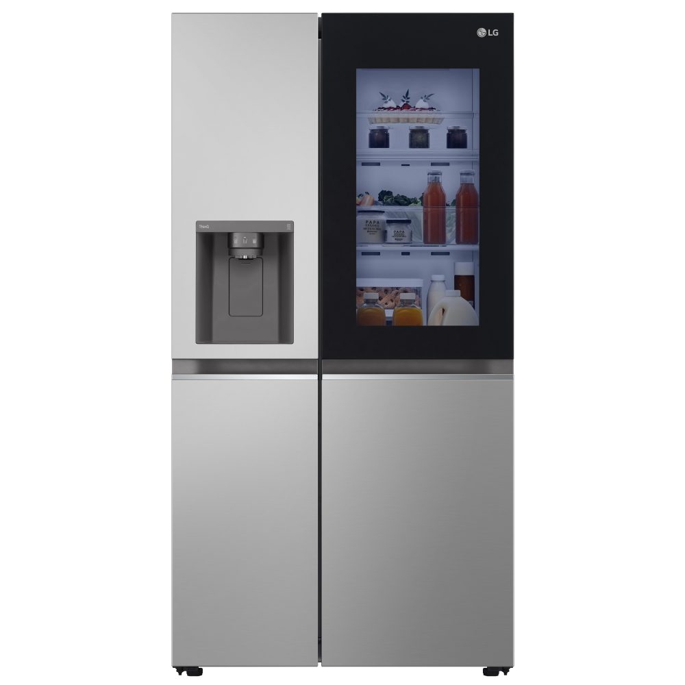 LG  Instaview American Fridge Freezer With Ice & Water Non Plumbed GSGV81PYLL - Stainless Steel