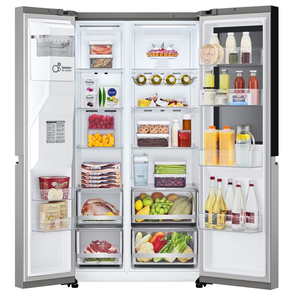 LG Instaview American Fridge Freezer With Ice & Water Non Plumbed GSGV81PYLL - Stainless Steel LG Instaview American Fridge Freezer With Ice & Water Non Plumbed GSGV81PYLL - Stainless Steel