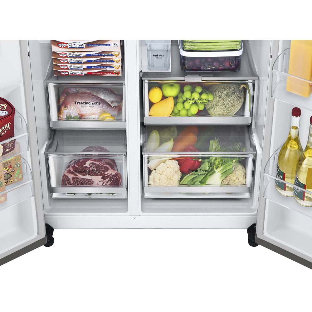 LG Instaview American Fridge Freezer With Ice & Water Non Plumbed GSGV81PYLL - Stainless Steel LG Instaview American Fridge Freezer With Ice & Water Non Plumbed GSGV81PYLL - Stainless Steel