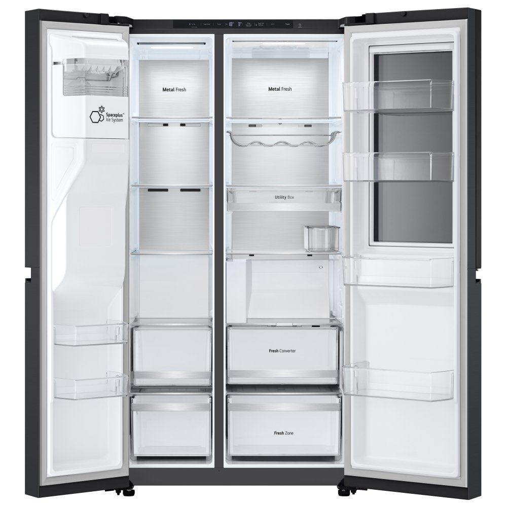 LG Door In Door Instaview American Fridge Freezer With Ice & Water GSXE90EVAD - Black Steel LG Door In Door Instaview American Fridge Freezer With Ice & Water GSXE90EVAD - Black Steel