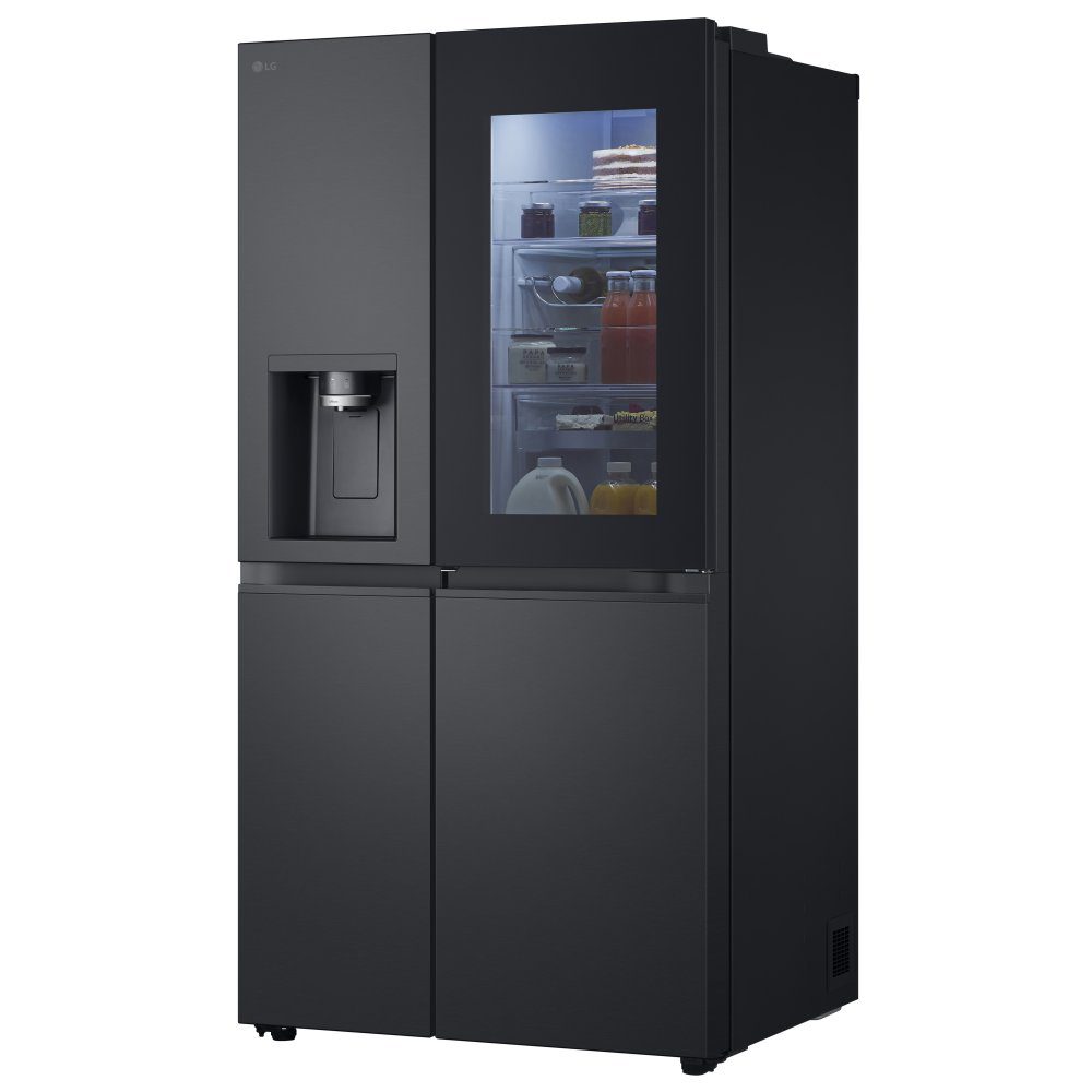 LG Door In Door Instaview American Fridge Freezer With Ice & Water Non Plumbed GSXE91EVAD - Black Steel LG Door In Door Instaview American Fridge Freezer With Ice & Water Non Plumbed GSXE91EVAD - Black Steel