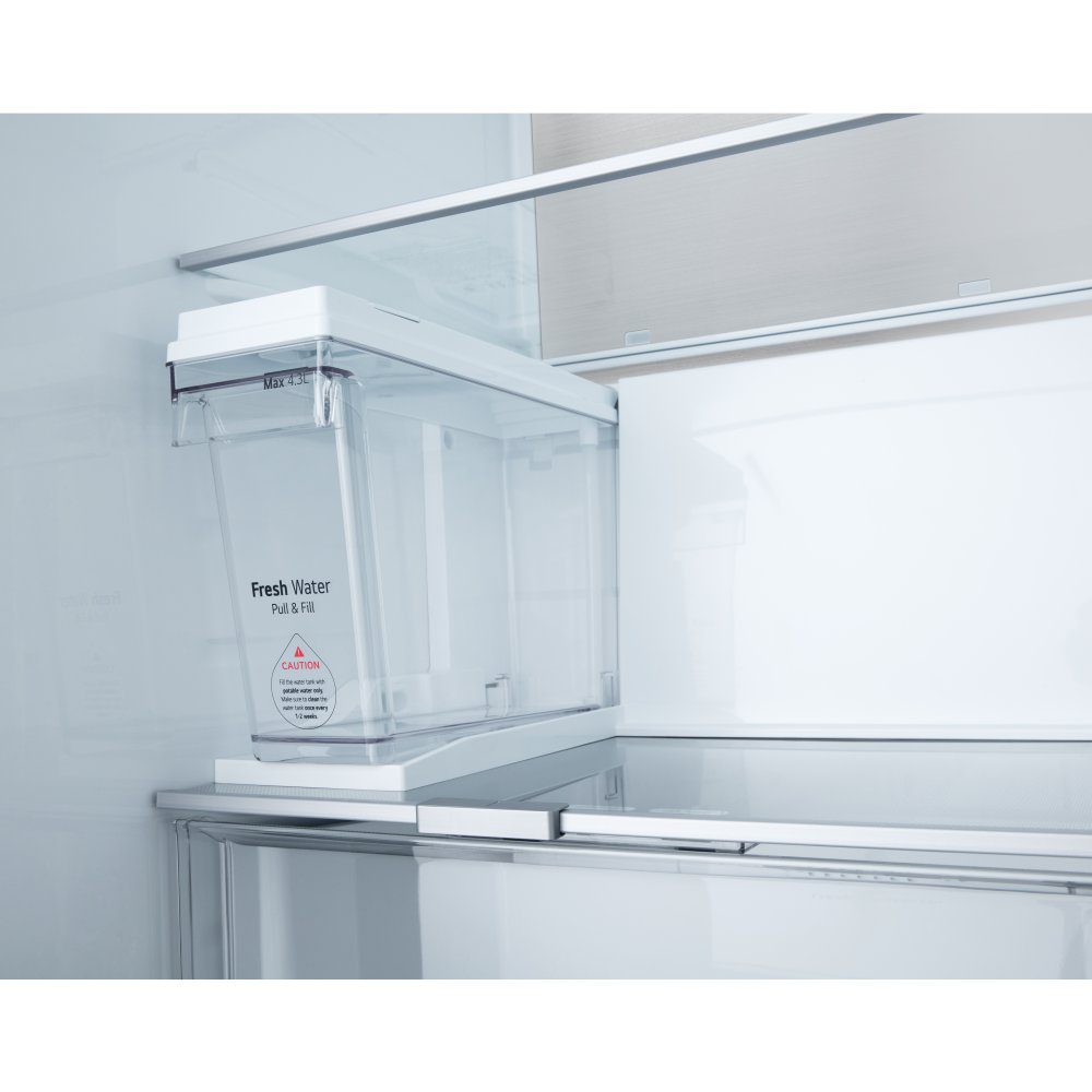 LG Door In Door Instaview American Fridge Freezer With Ice & Water Non Plumbed GSXE91EVAD - Black Steel LG Door In Door Instaview American Fridge Freezer With Ice & Water Non Plumbed GSXE91EVAD - Black Steel