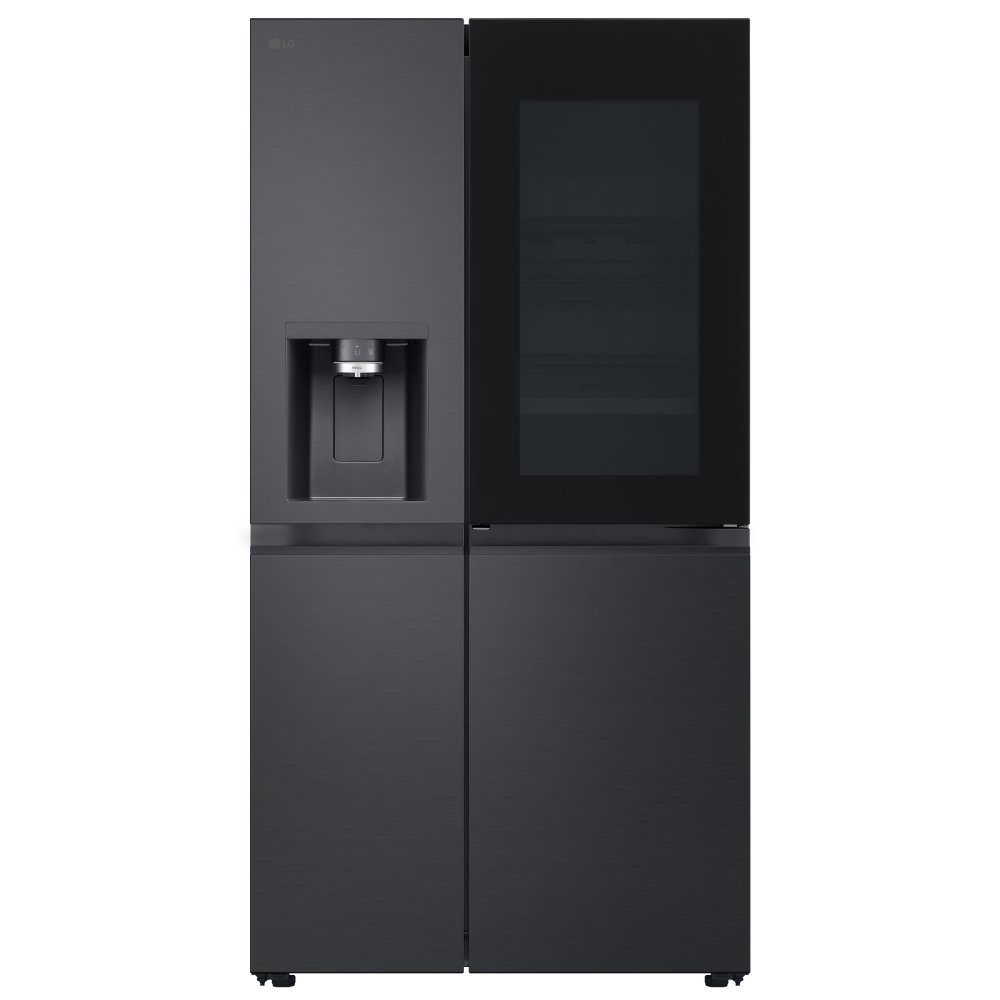 LG Door In Door Instaview American Fridge Freezer With Ice & Water Non Plumbed GSXE91EVAD - Black Steel LG Door In Door Instaview American Fridge Freezer With Ice & Water Non Plumbed GSXE91EVAD - Black Steel