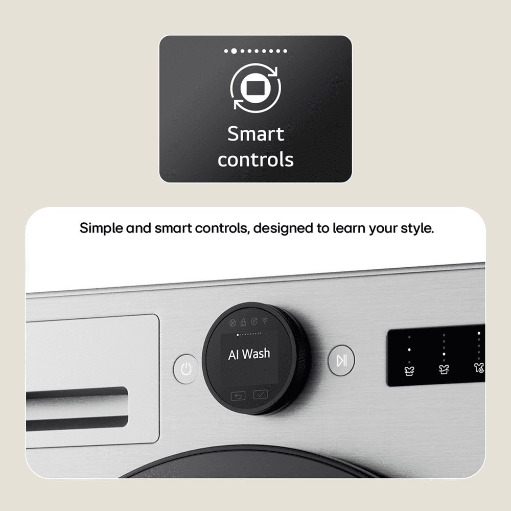LG Series 7 AI Direct Drive 11kg Autodose Washing Machine F4X7511TSB - Silver LG Series 7 AI Direct Drive 11kg Autodose Washing Machine F4X7511TSB - Silver