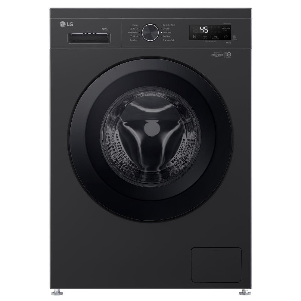 LG Series 2 Direct Drive 9kg Washer Dryer W4X1095NNK - Onyx Black