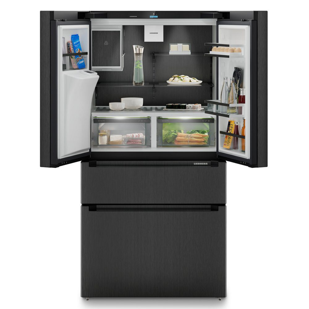 Liebherr Prime French Style BioFresh Fridge Freezer Ice & Water MBBSDI9528 - BLACK STEEL Liebherr Prime French Style BioFresh Fridge Freezer Ice & Water MBBSDI9528 - BLACK STEEL