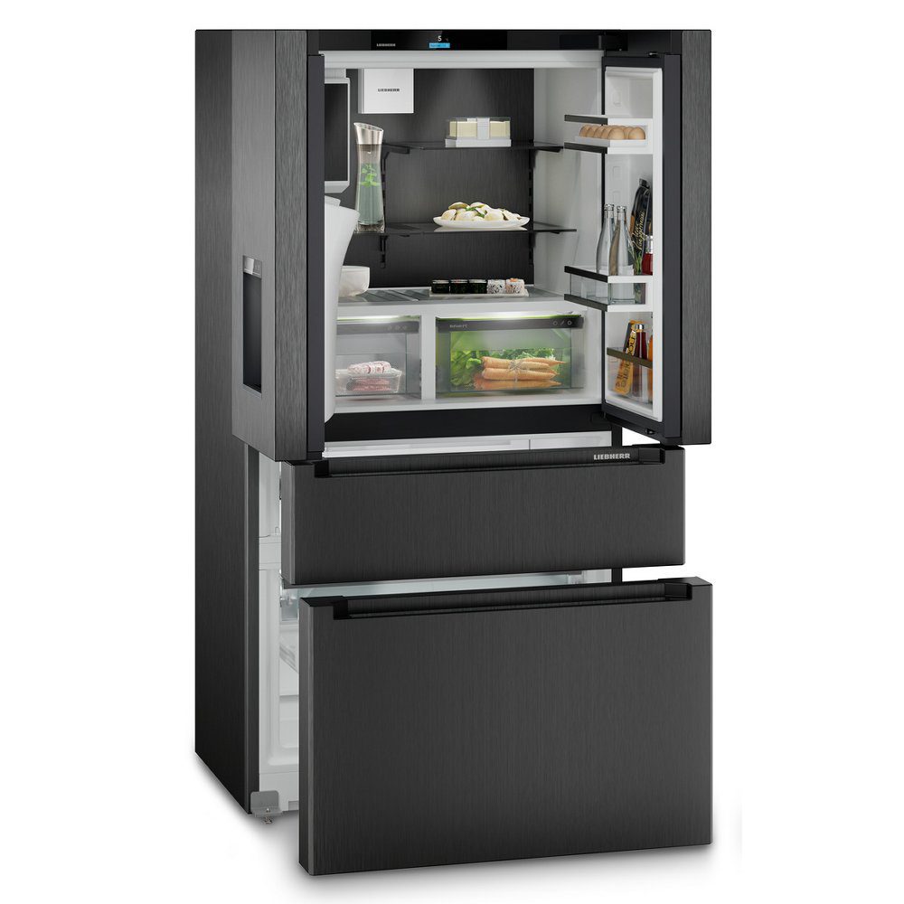 Liebherr Prime French Style BioFresh Fridge Freezer Ice & Water MBBSDI9528 - BLACK STEEL Liebherr Prime French Style BioFresh Fridge Freezer Ice & Water MBBSDI9528 - BLACK STEEL