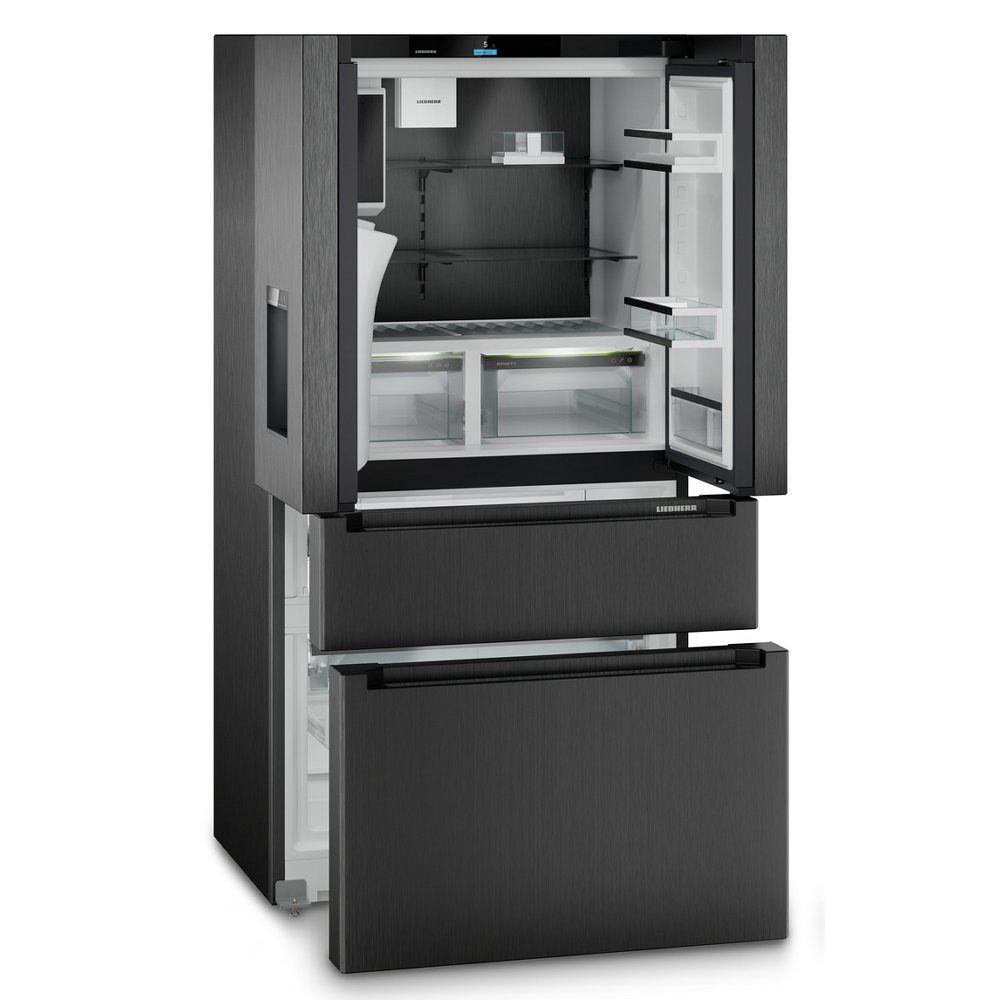 Liebherr Prime French Style BioFresh Fridge Freezer Ice & Water MBBSDI9528 - BLACK STEEL Liebherr Prime French Style BioFresh Fridge Freezer Ice & Water MBBSDI9528 - BLACK STEEL