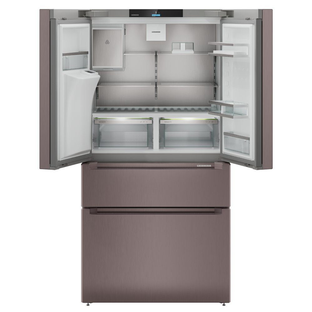 Liebherr Plus French Style BioFresh Fridge Freezer Ice & Water MBTSDI9528 - TERRA STEEL Liebherr Plus French Style BioFresh Fridge Freezer Ice & Water MBTSDI9528 - TERRA STEEL