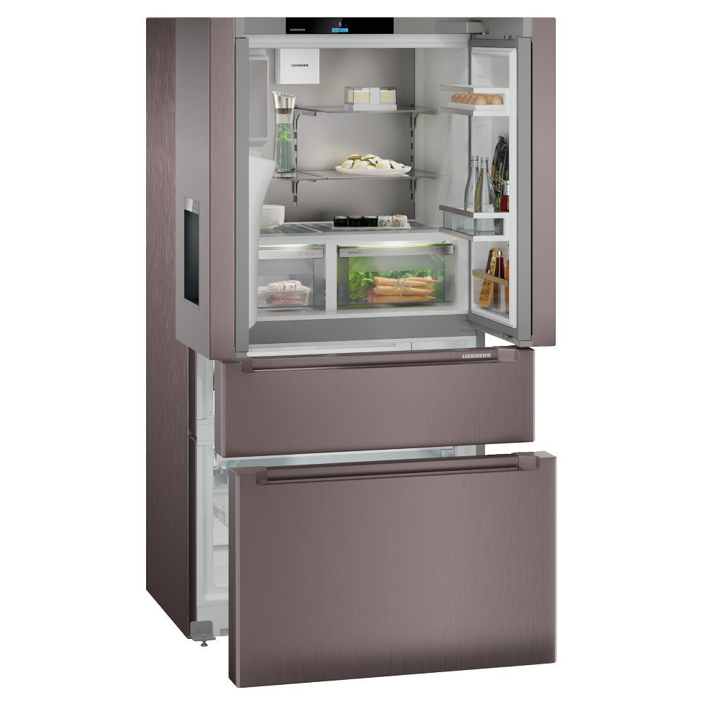 Liebherr Plus French Style BioFresh Fridge Freezer Ice & Water MBTSDI9528 - TERRA STEEL Liebherr Plus French Style BioFresh Fridge Freezer Ice & Water MBTSDI9528 - TERRA STEEL