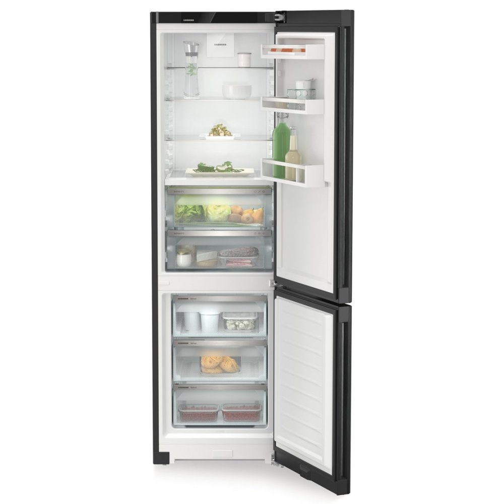 Liebherr 60cm Plus Biofresh Frost Free Fridge Freezer CBNBDC573I - Black Steel Liebherr 60cm Plus Biofresh Frost Free Fridge Freezer CBNBDC573I - Black Steel