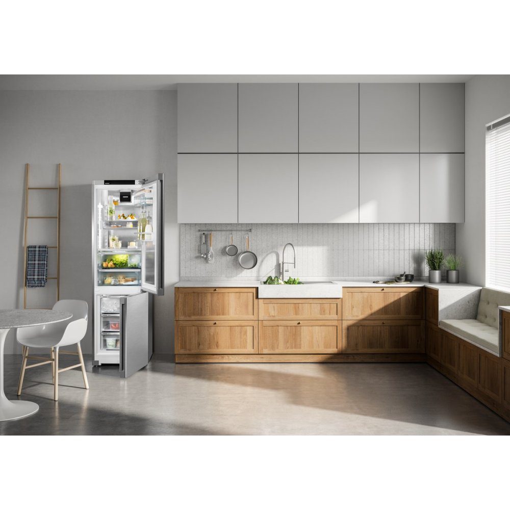 Liebherr 60cm Peak Biofresh Professional Frost Free Fridge Freezer With Ice & Water CBNSTB579I - Stainless Steel Liebherr 60cm Peak Biofresh Professional Frost Free Fridge Freezer With Ice & Water CBNSTB579I - Stainless Steel