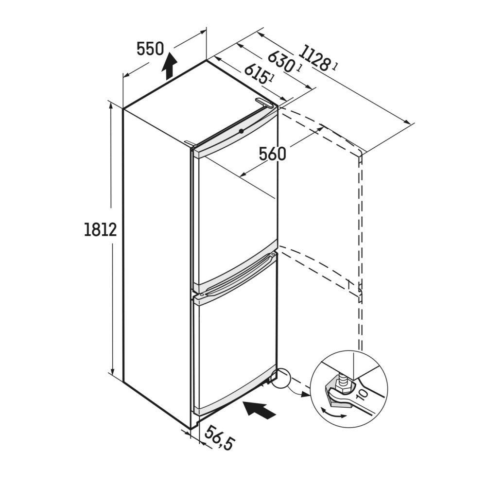 Liebherr 55cm Comfort Fridge Freezer CUELE3331 - Silver Liebherr 55cm Comfort Fridge Freezer CUELE3331 - Silver