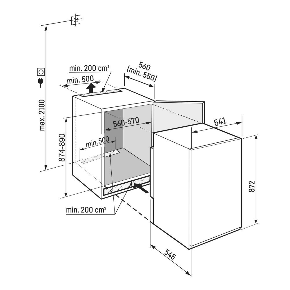 Liebherr 88cm Pure Integrated In Column SmartFrost Freezer IFSD3904 Liebherr 88cm Pure Integrated In Column SmartFrost Freezer IFSD3904