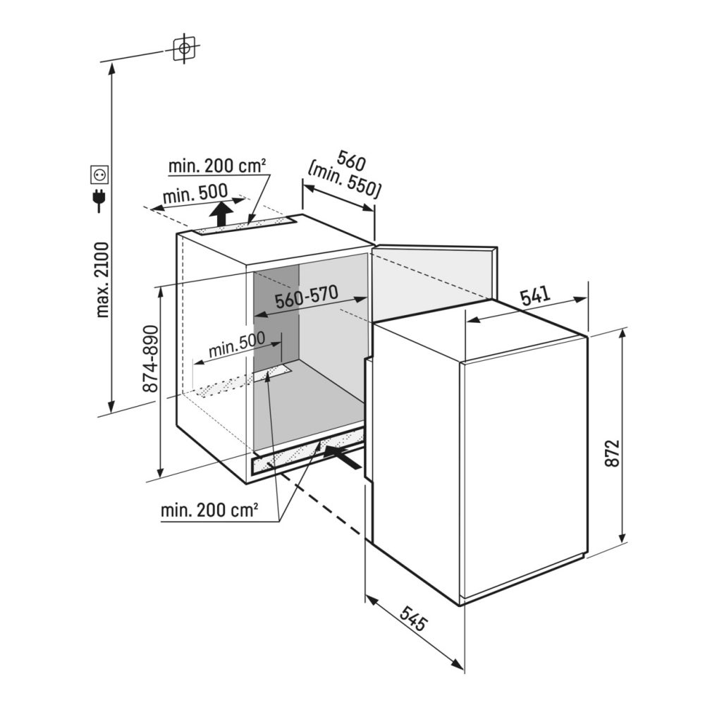 Liebherr 88cm Pure Integrated In Column Larder Fridge IRSE3900 Liebherr 88cm Pure Integrated In Column Larder Fridge IRSE3900