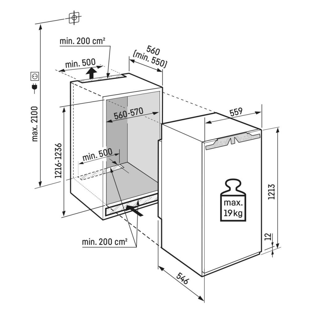 Liebherr 122cm Prime Integrated In Column Frost Free Freezer SIFNDI4155 Liebherr 122cm Prime Integrated In Column Frost Free Freezer SIFNDI4155