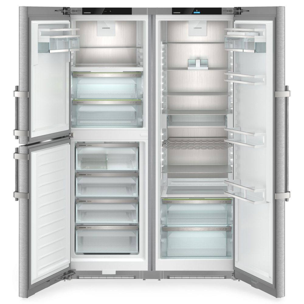 Liebherr 121cm Prime Biofresh 3 Door Side By Side Fridge Freezer With Icemaker XRCSD5255 - Stainless Steel Liebherr 121cm Prime Biofresh 3 Door Side By Side Fridge Freezer With Icemaker XRCSD5255 - Stainless Steel