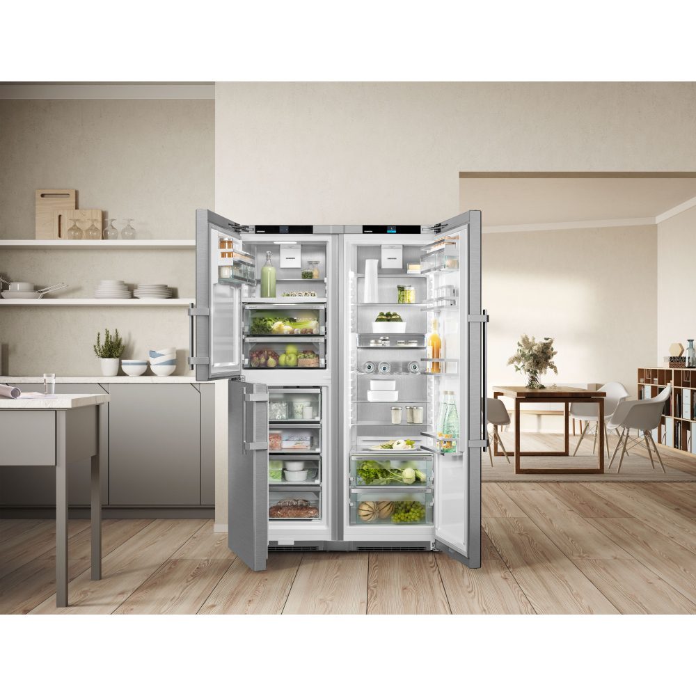 Liebherr 121cm Prime Biofresh 3 Door Side By Side Fridge Freezer With Icemaker XRCSD5255 - Stainless Steel Liebherr 121cm Prime Biofresh 3 Door Side By Side Fridge Freezer With Icemaker XRCSD5255 - Stainless Steel