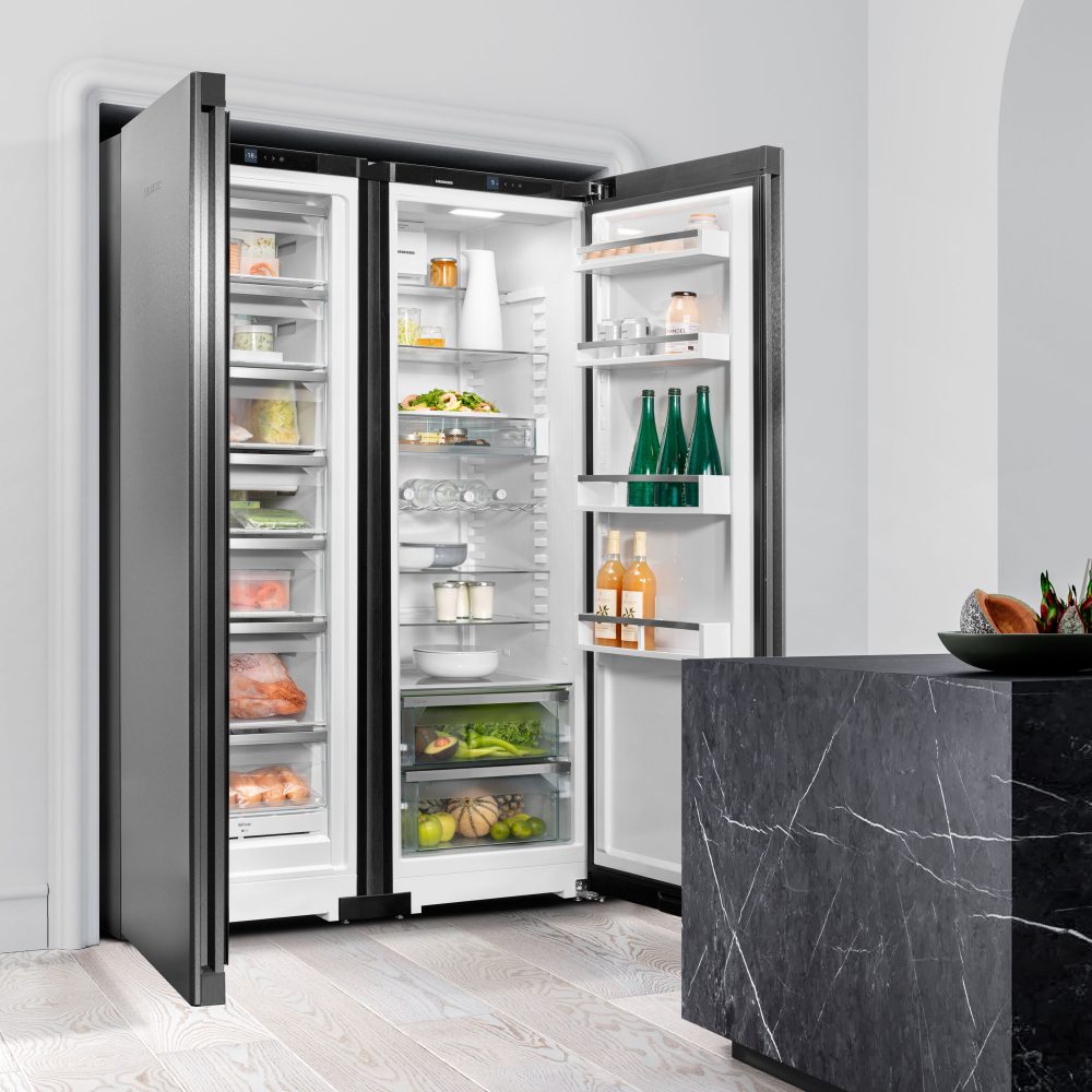 Liebherr 123cm Plus Side By Side Fridge Freezer XRFBD5220 - Black Steel Liebherr 123cm Plus Side By Side Fridge Freezer XRFBD5220 - Black Steel