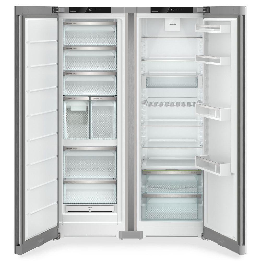 Liebherr 123cm Plus Side By Side Fridge Freezer With Ice Dispenser XRFSF5240 - Silver Liebherr 123cm Plus Side By Side Fridge Freezer With Ice Dispenser XRFSF5240 - Silver