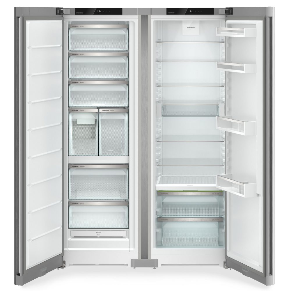 Liebherr 123cm Plus Biofresh Side By Side Fridge Freezer With Icemaker XRFSF5245 - Silver Liebherr 123cm Plus Biofresh Side By Side Fridge Freezer With Icemaker XRFSF5245 - Silver