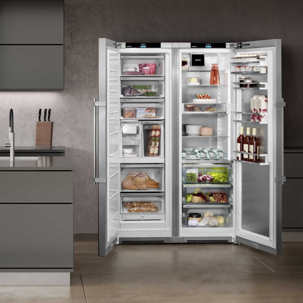 Liebherr 121cm Peak Biofresh Side By Side Fridge Freezer With Icemaker & Water Dispenser XRFST5295 - Stainless Steel Liebherr 121cm Peak Biofresh Side By Side Fridge Freezer With Icemaker & Water Dispenser XRFST5295 - Stainless Steel