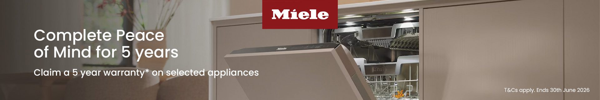 miele 5 year warranty promotional image