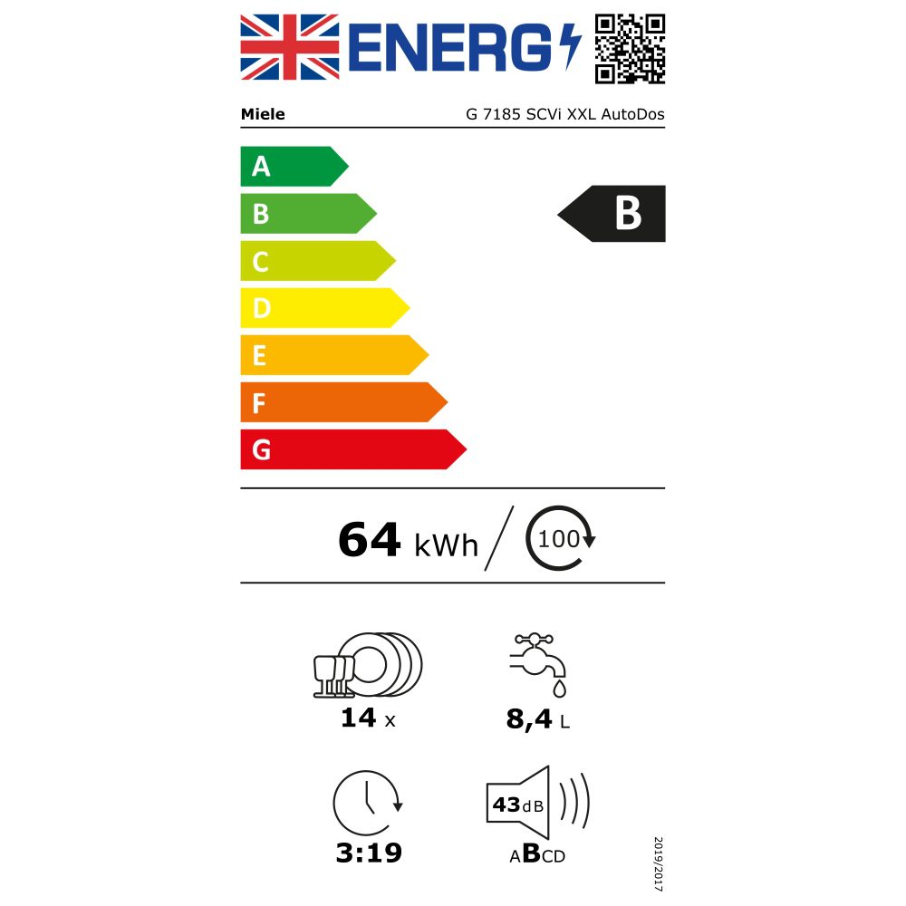 Miele 60cm Fully Integrated Taller Height Autodos PowerDisk Dishwasher G7185SCVIXXL Miele 60cm Fully Integrated Taller Height Autodos PowerDisk Dishwasher G7185SCVIXXL