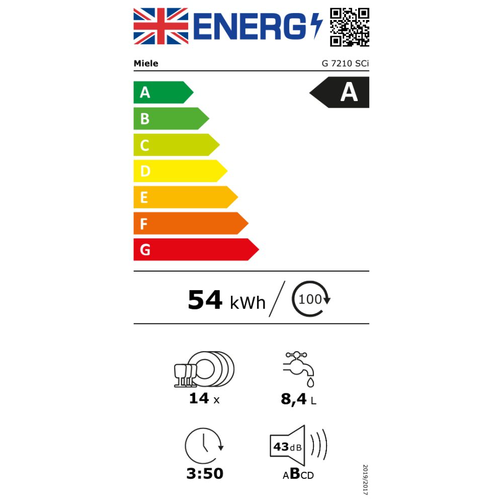 Miele 60cm Semi Integrated Dishwasher G7210SCICLST - Stainless Steel Miele 60cm Semi Integrated Dishwasher G7210SCICLST - Stainless Steel