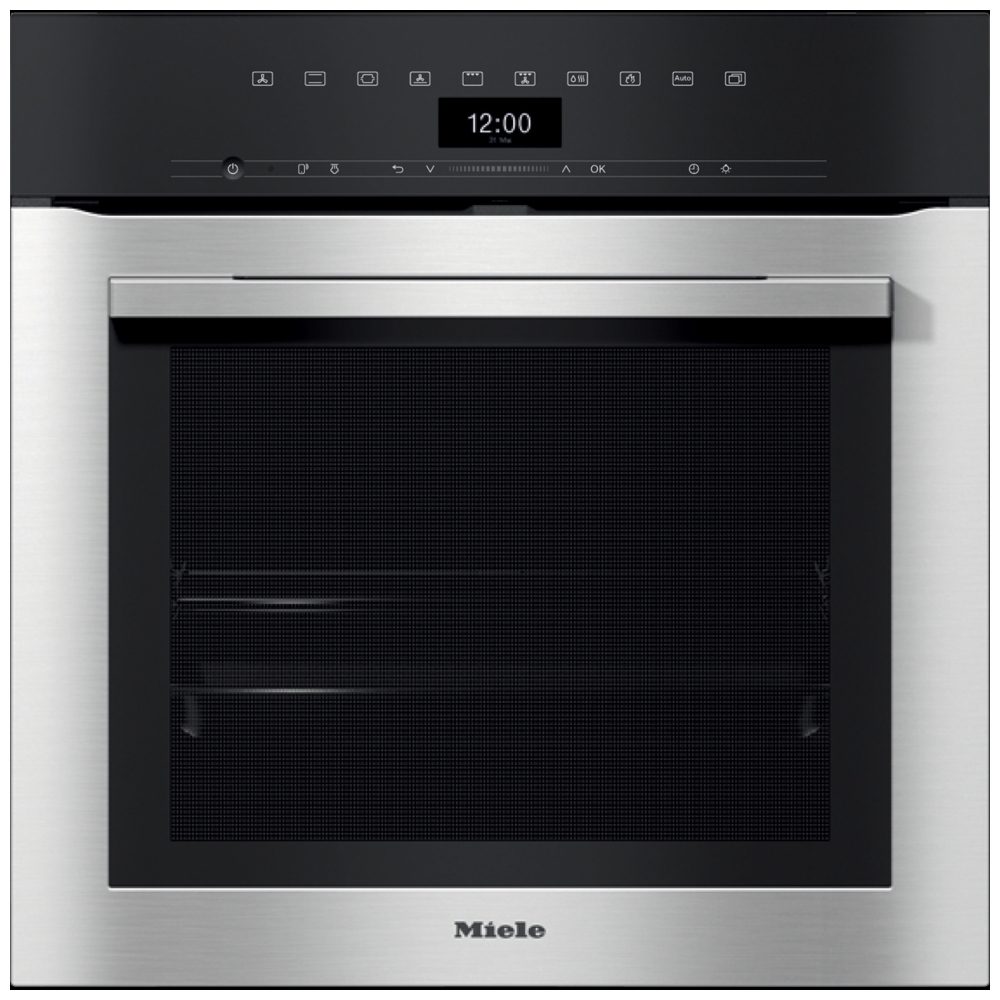 Miele  ContourLine Pyrolytic Built In Single Oven H7364BP - Stainless Steel