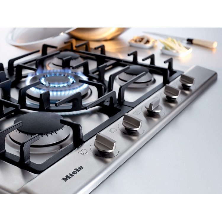 Miele SS 75cm Five Burner Gas Hob KM2032 - Stainless Steel Miele SS 75cm Five Burner Gas Hob KM2032 - Stainless Steel