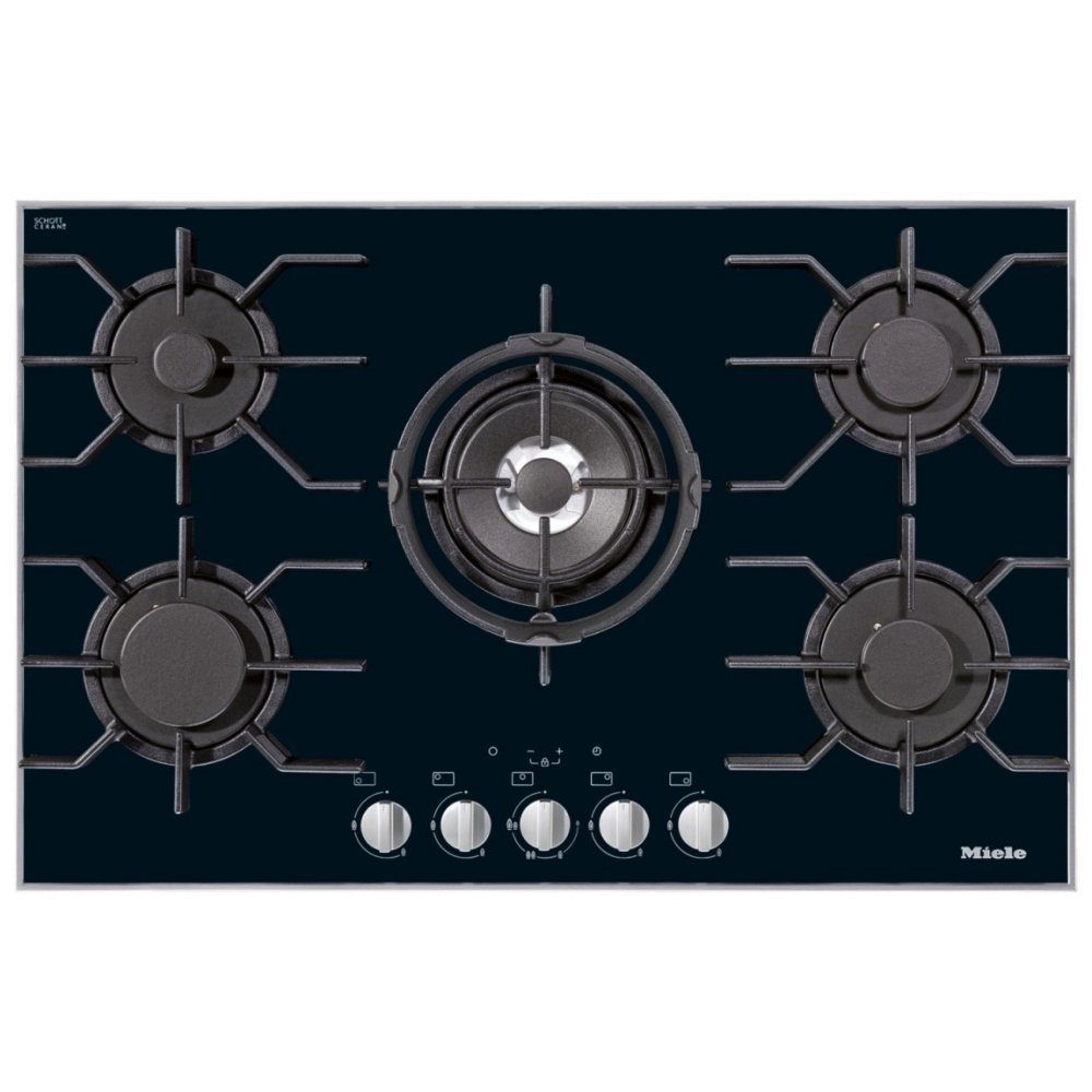 Miele  80cm Five Burner Gas On Glass Hob KM3034-1 - Stainless Steel
