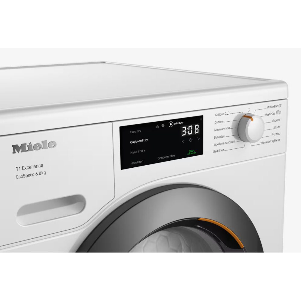 Miele 8kg Heat Pump Condenser Tumble Dryer TEC645WP - White Miele 8kg Heat Pump Condenser Tumble Dryer TEC645WP - White