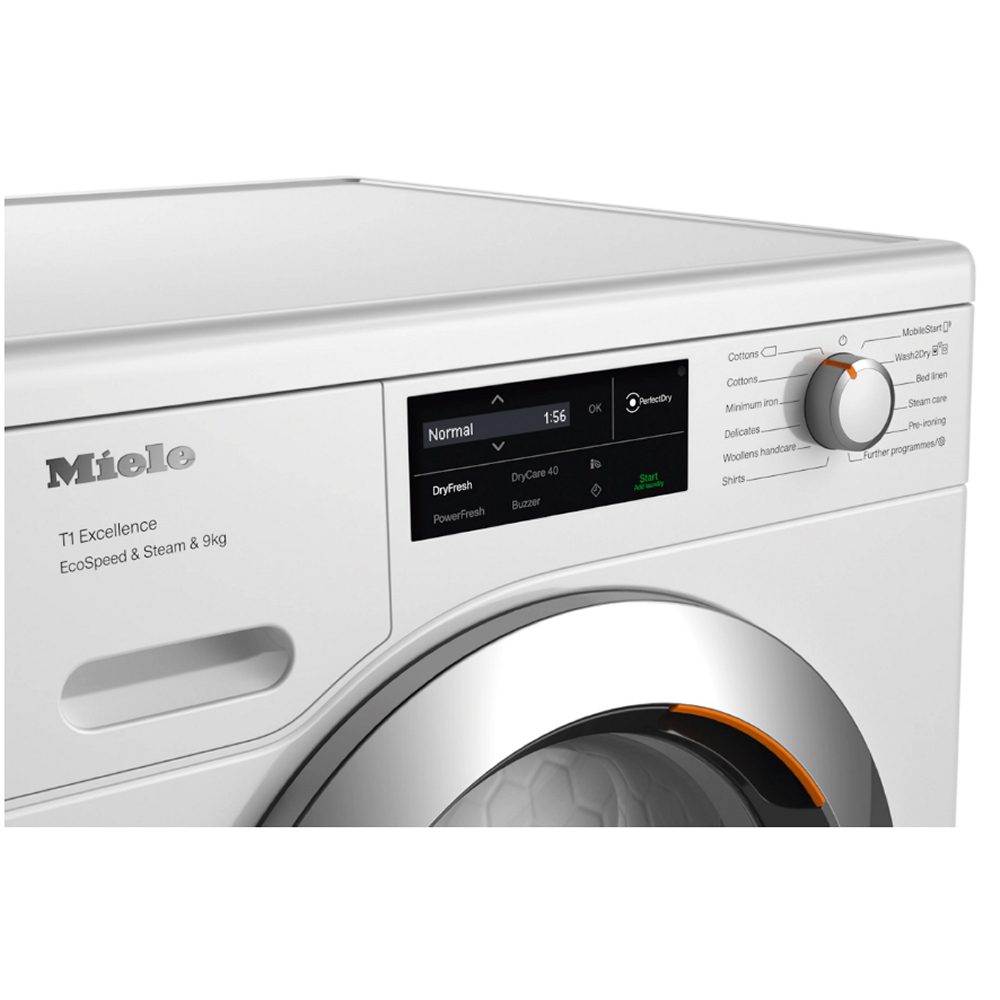 Miele 9kg Heat Pump Condenser Tumble Dryer TEL785WP - White Miele 9kg Heat Pump Condenser Tumble Dryer TEL785WP - White