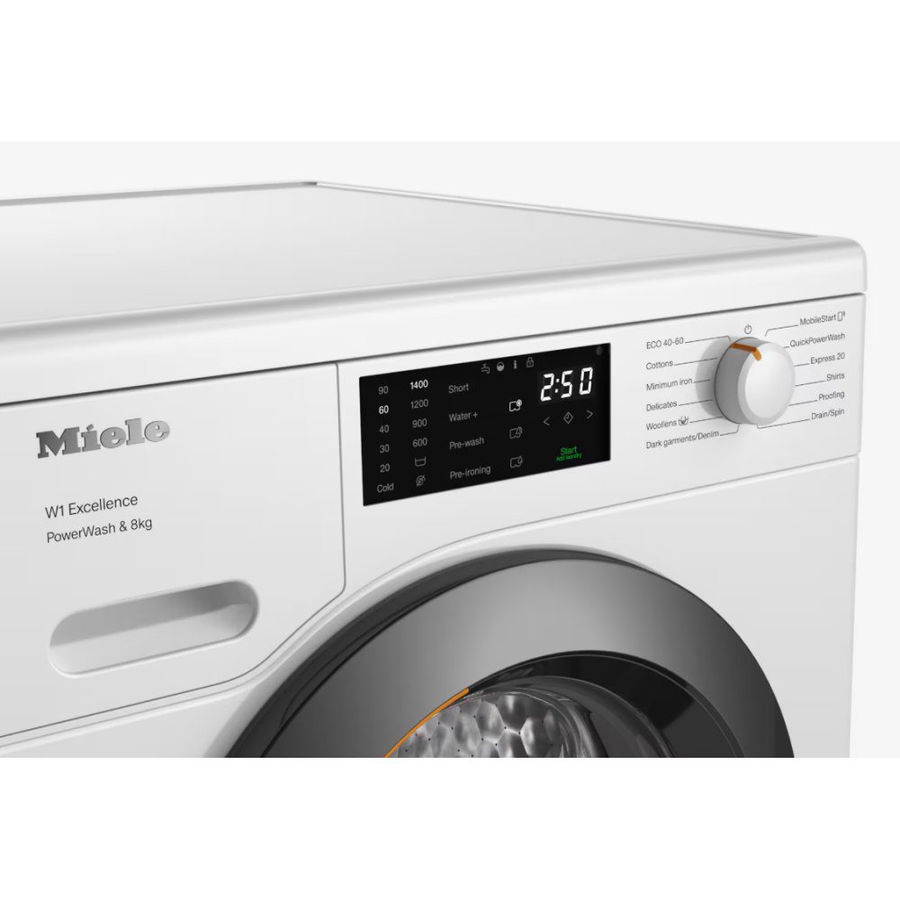 Miele 8kg W1 PowerWash Washing Machine 1400rpm WEB365WCS - White Miele 8kg W1 PowerWash Washing Machine 1400rpm WEB365WCS - White