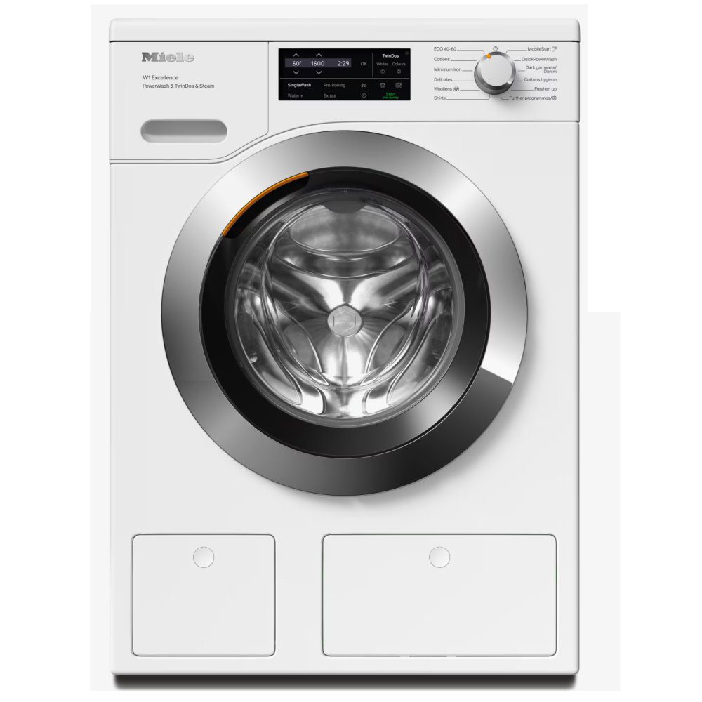 Miele  9kg W1 TwinDos PowerWash Steam Washing Machine 1600rpm WEJ885WCS - White