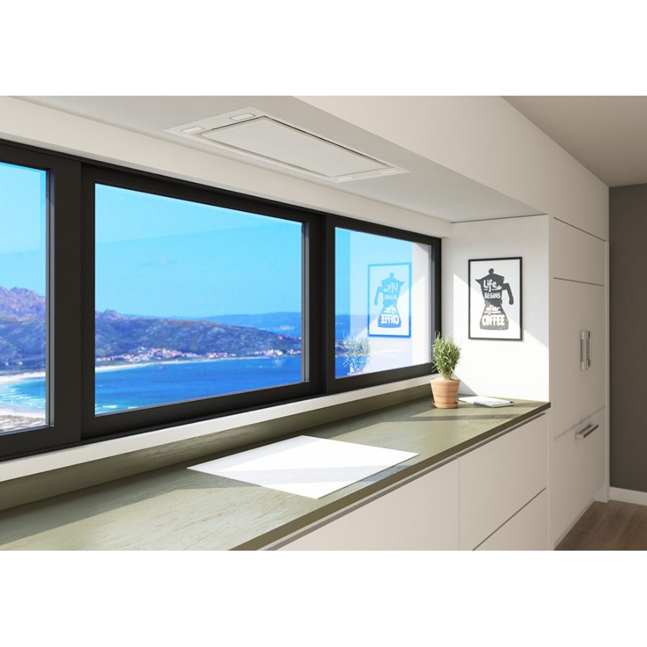Miro AERO 90cm Compact Ceiling Extractor With Adjustable Lighting 275320 White Miro AERO 90cm Compact Ceiling Extractor With Adjustable Lighting 275320 White