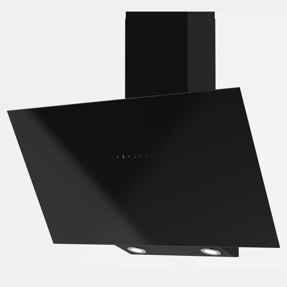 Miro  60cm Angled Chimney Hood SIGMA-275830 - Black